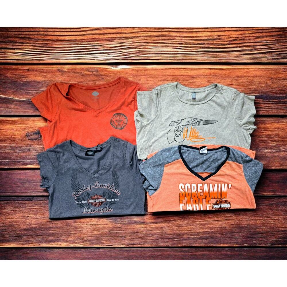 LOT Womens Harley Davidson Screamin Eagle Willie G Tshirts 2X